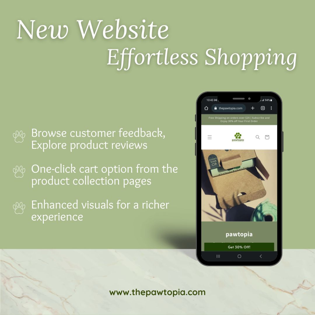 Pawtopia News: Unveiling Our Brand-New Website Features for Seamless Shopping Delight